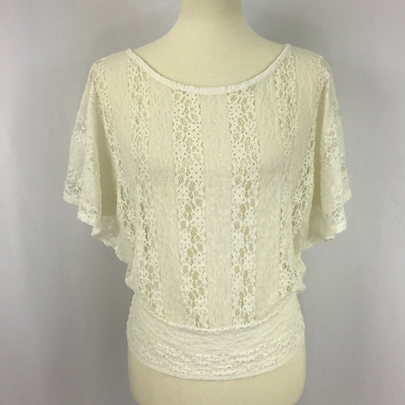 Cream/Off-White Lace Blouse - Picture 1 of 8
